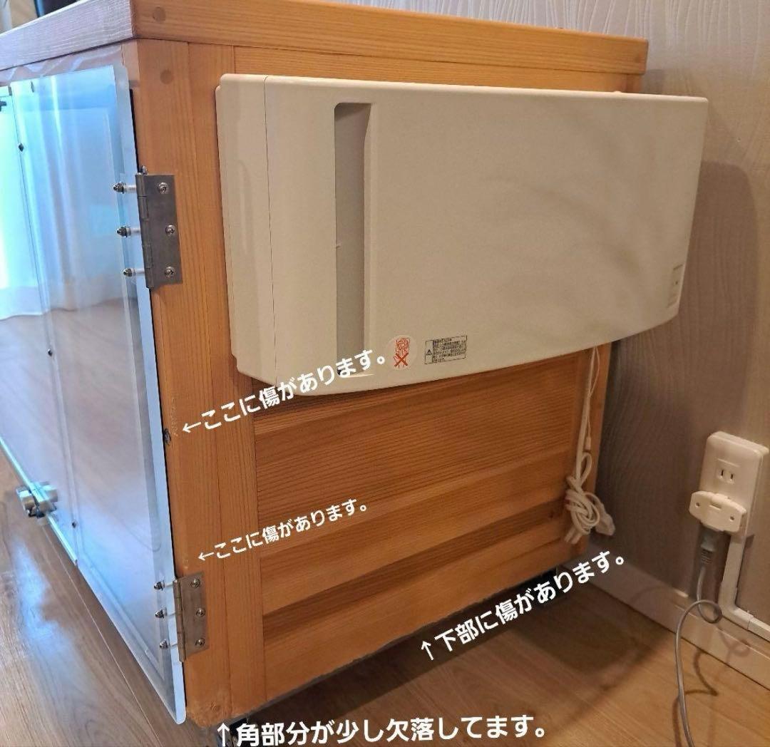 犬小屋製作工房K防音ケージ　犬用木製ケージ 透明扉付き