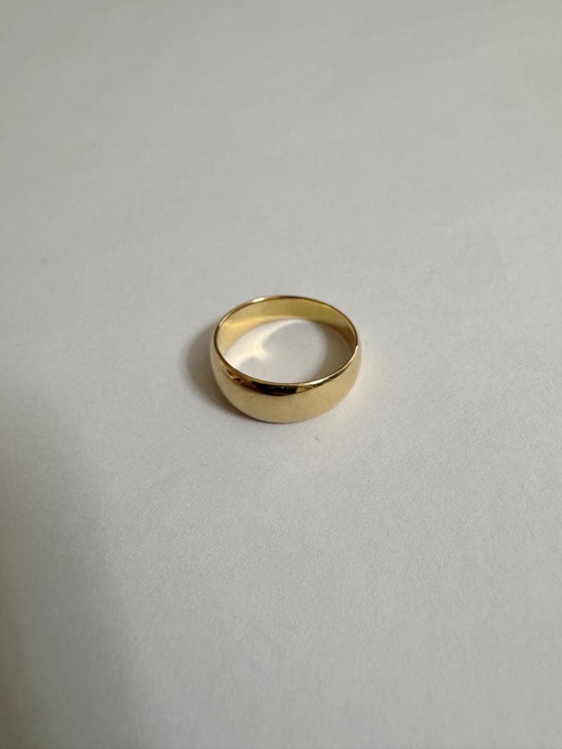 K18 甲丸リング 11号 ゴールド 指輪 メンズ／レディース