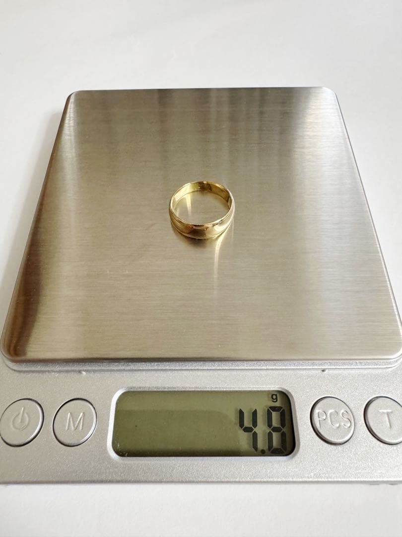 K18 甲丸リング 11号 ゴールド 指輪 メンズ／レディース