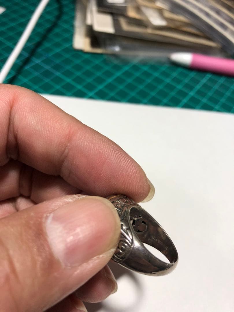 9167 EFFY エフィ　リング　18k 925シルバー　約14-15号