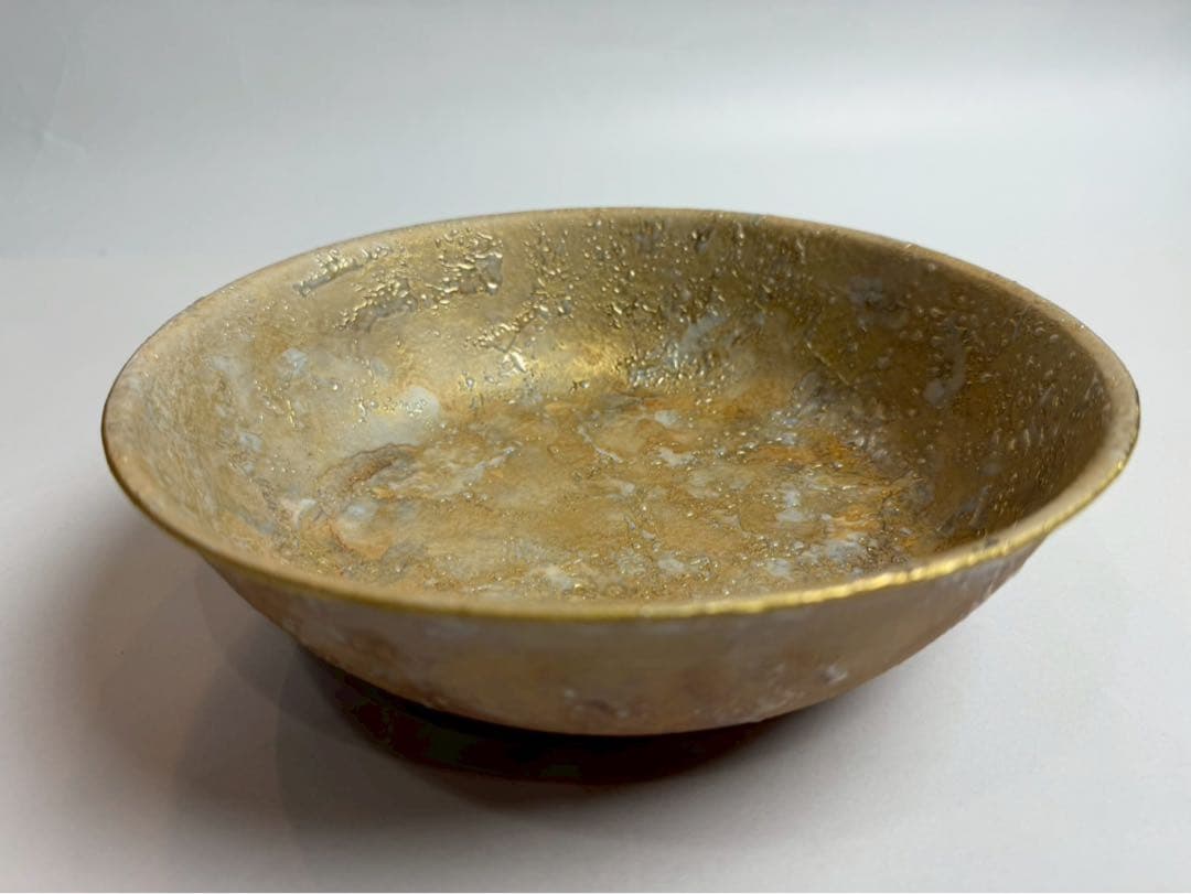 九谷　錦山窯　吉田幸央造　　 彩色金彩　菓子鉢