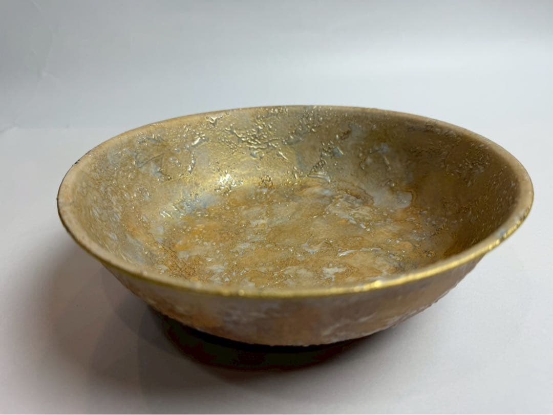 九谷　錦山窯　吉田幸央造　　 彩色金彩　菓子鉢