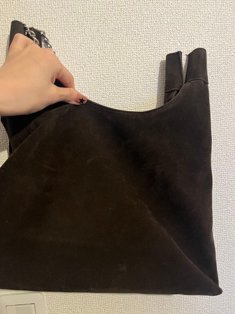 【beauty&youth】スエードライクチェーン　バッグ