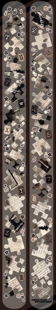 PET 拼图拼画复古色 ダイカット4cm×5m 海外マスキングテープ パズル