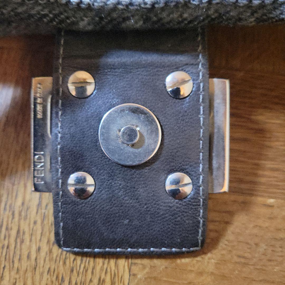 FENDI フェンディ ショルダーバッグ ズッカ マンマバケット ニット/レザー