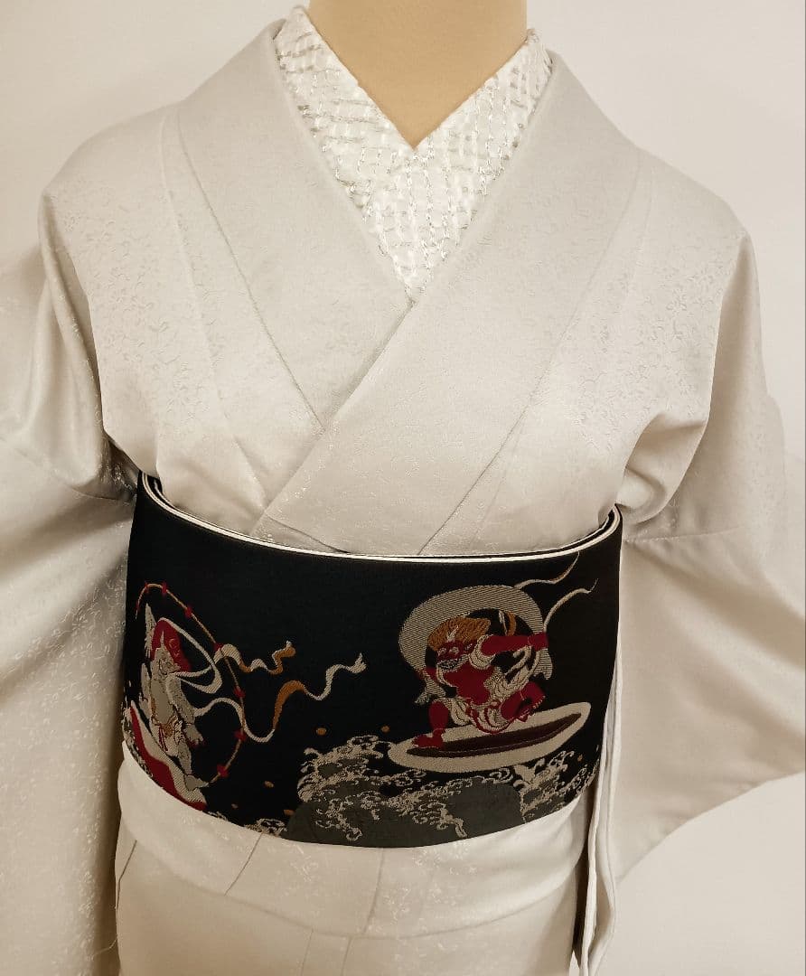 洗える色無地　花唐草地紋　Lサイズ