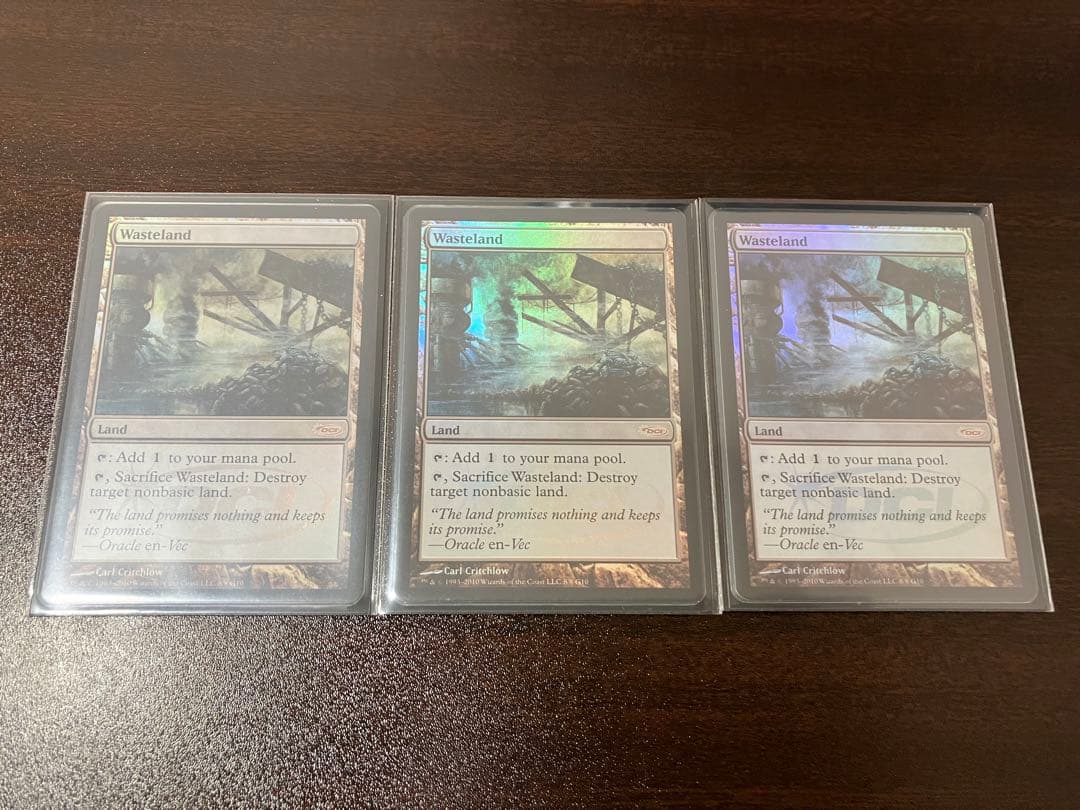 MTG foil 不毛の大地 Waste land 3枚セット