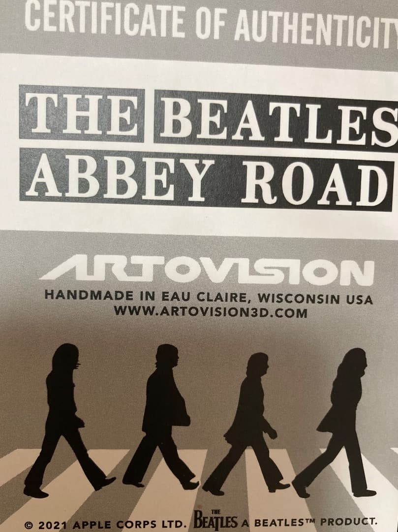 beatles シャドーボックス　アビーロード　3Dアート