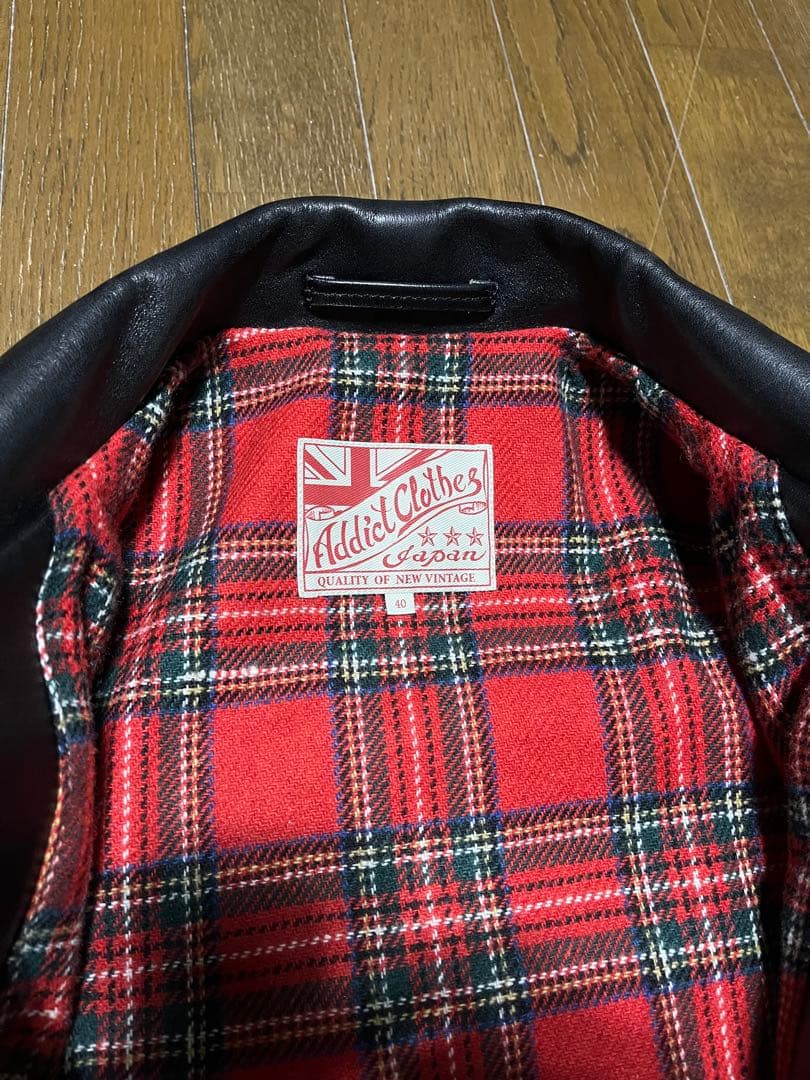 アディクトクローズ ライダース ジャケット AD-00 HORSE 茶芯　40