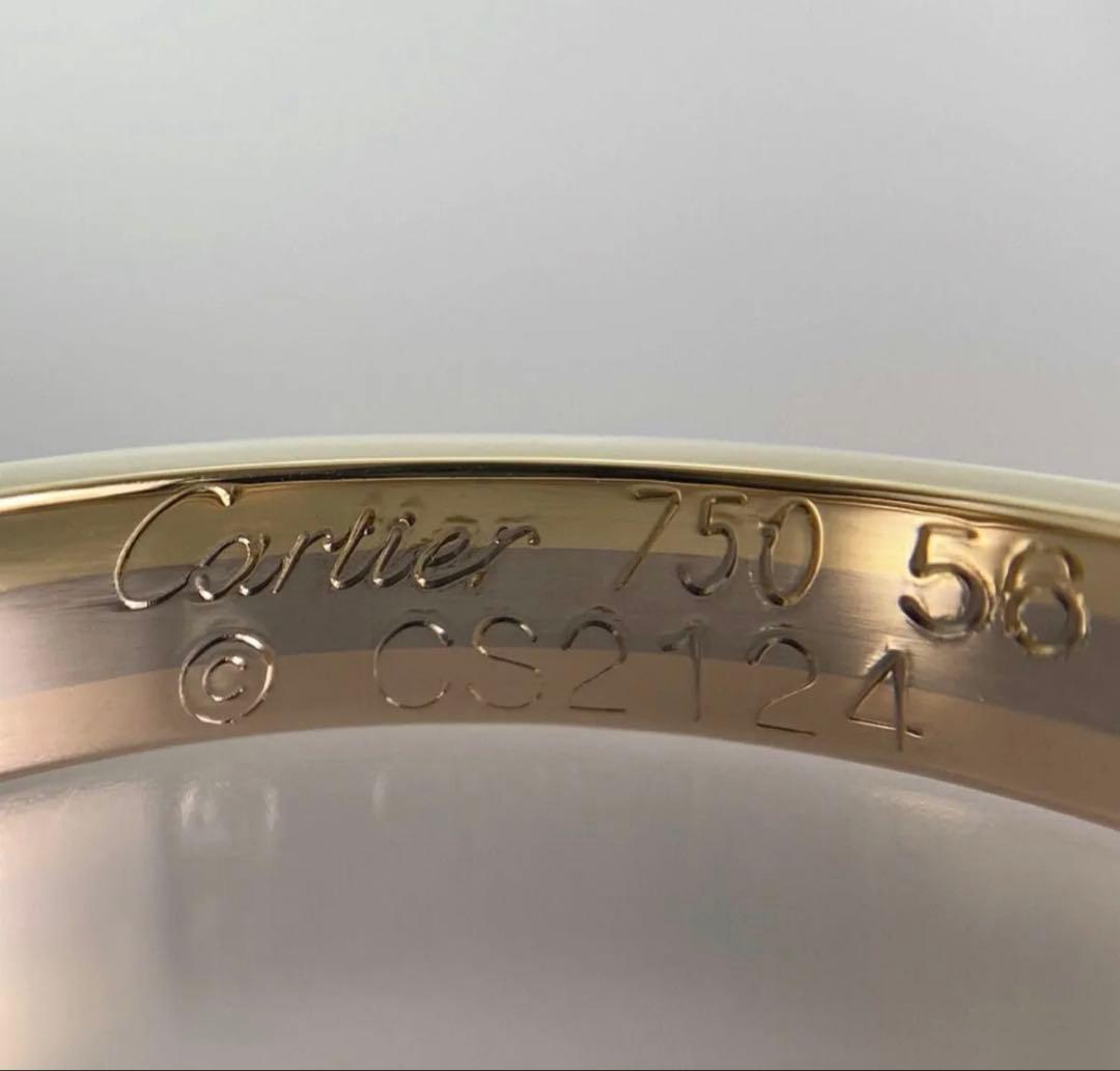 カルティエ　Cartier スリーカラーゴールドリング 56 16号 美品