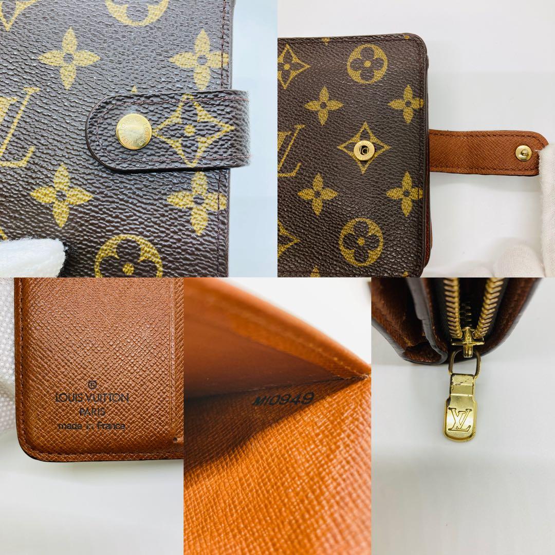 ルイヴィトン コンパクトジップモノグラム 財布 折財布 A846