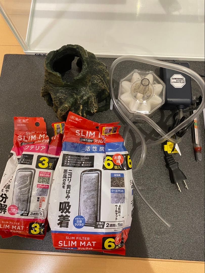 GEXジェックススリム水槽500セット 　付属品　テトラ等