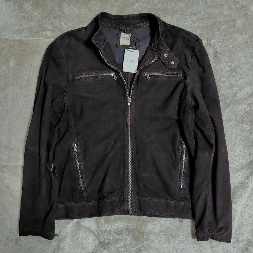 新品 Andrea D'AMICO サイズ54 ダミコ ライダース スエード