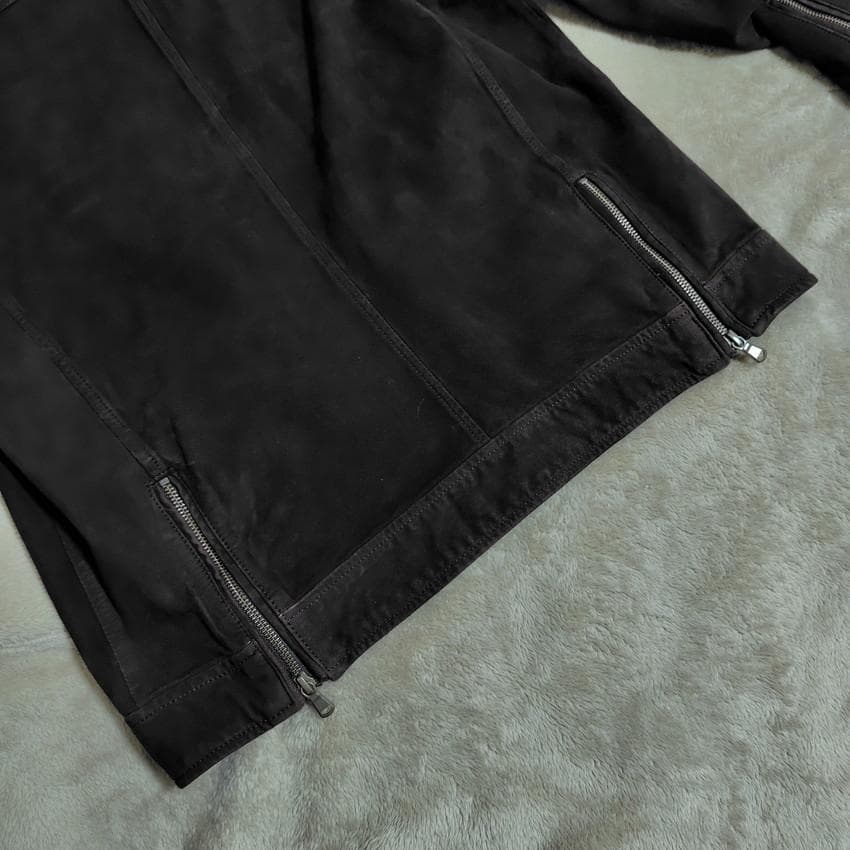 新品 Andrea D'AMICO サイズ54 ダミコ ライダース スエード