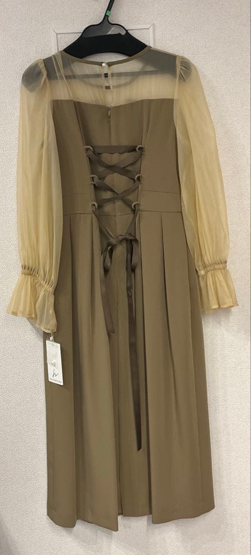 niana ビスチェデザインコクーンドレス　カーキ　S