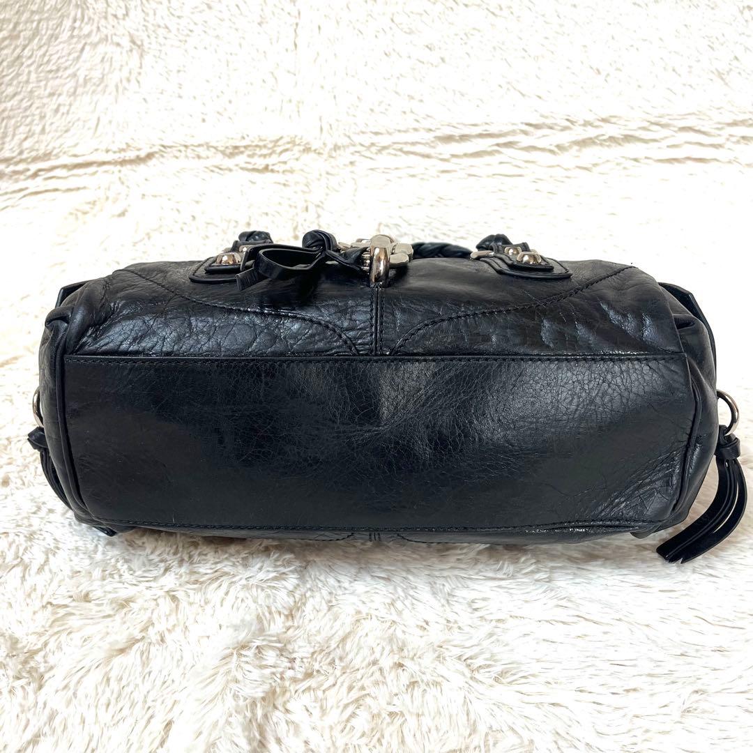 francesco biasia ハンドバッグ レザー 黒 編みこみ y2k