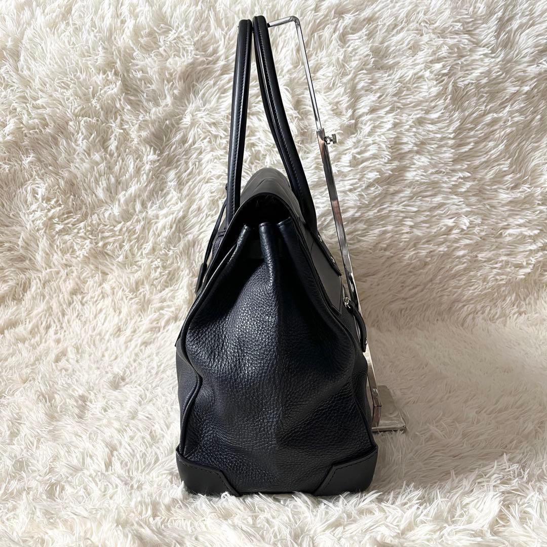 SOMES SADDLE×HT LABEL ビジネスバッグ　レザー　ネイビー