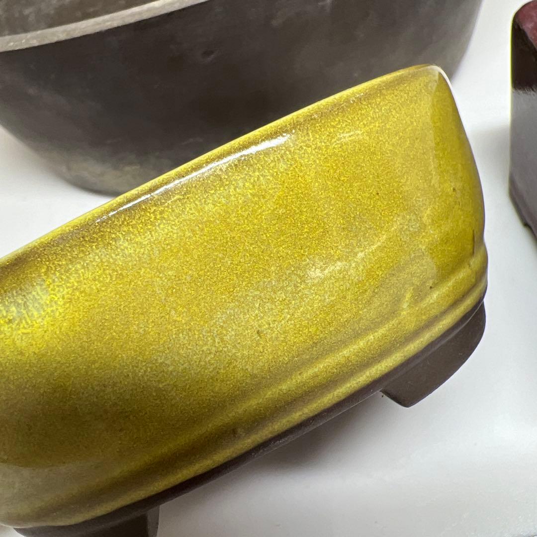 中国美術　在銘植木鉢　幅約7.5~18㎝　東Y7-1104⑤タトヒサ