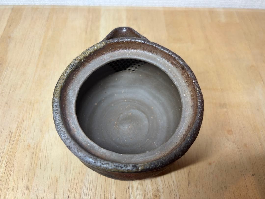 ㊺備前焼 宝瓶 登り窯 梅 うめ ウメ 手びねり 急須