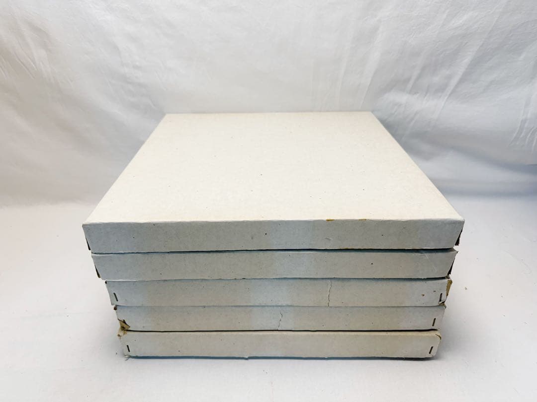 ほぼ未使用 懐石道具 若狭塗 木製 四方盆 5枚組 螺鈿模様 銘々盆 平膳 茶事