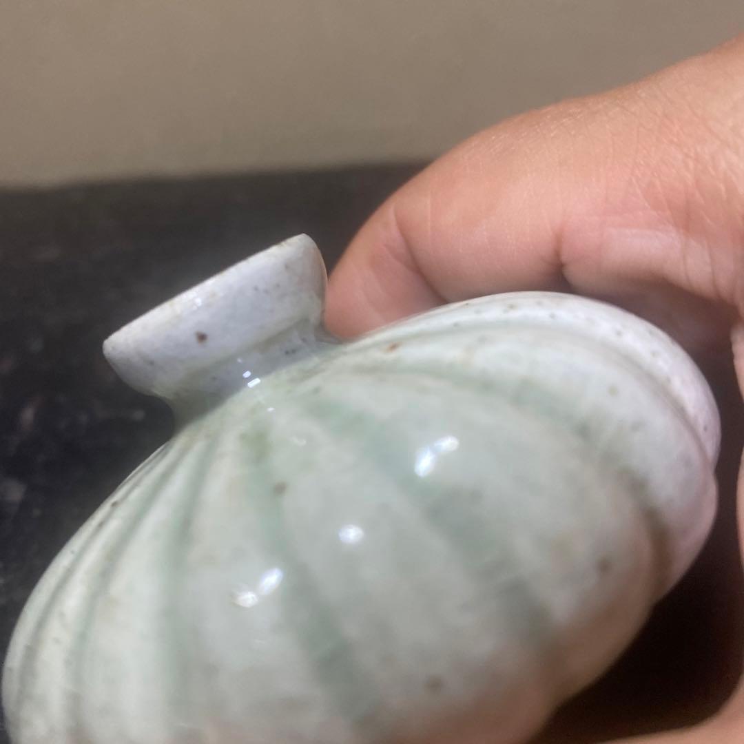 中国古玩具　白磁油壺7cm3.5cm