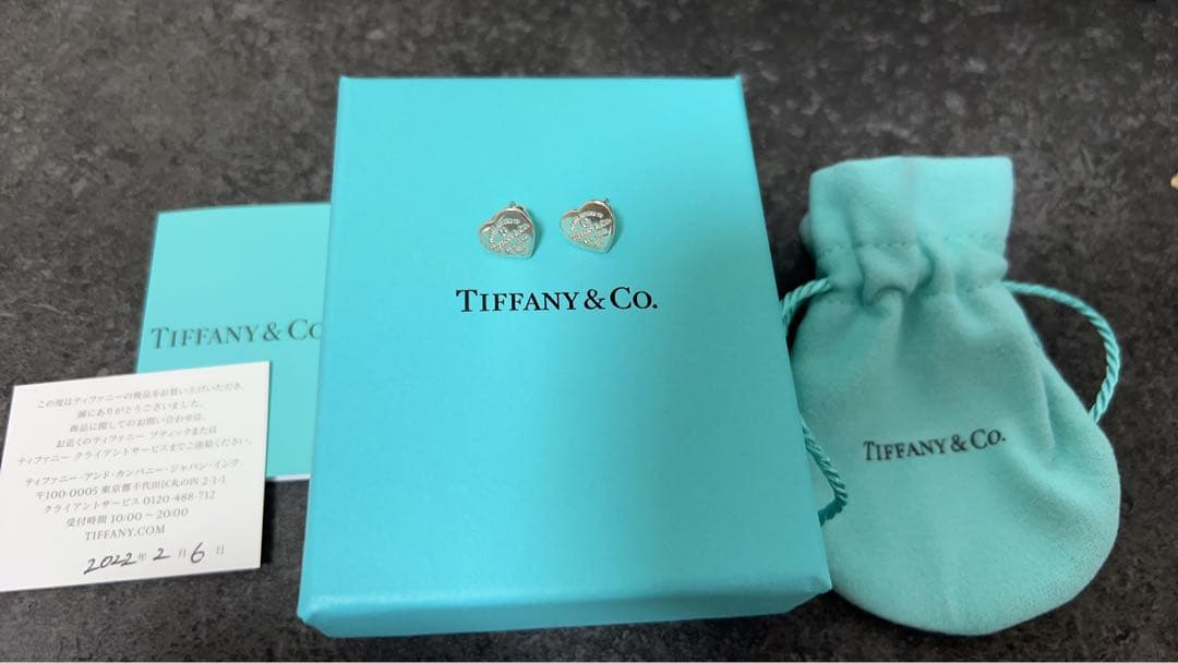 Tiffany & Co. ハートタグピアス　リターントゥティファニー　ダイヤ