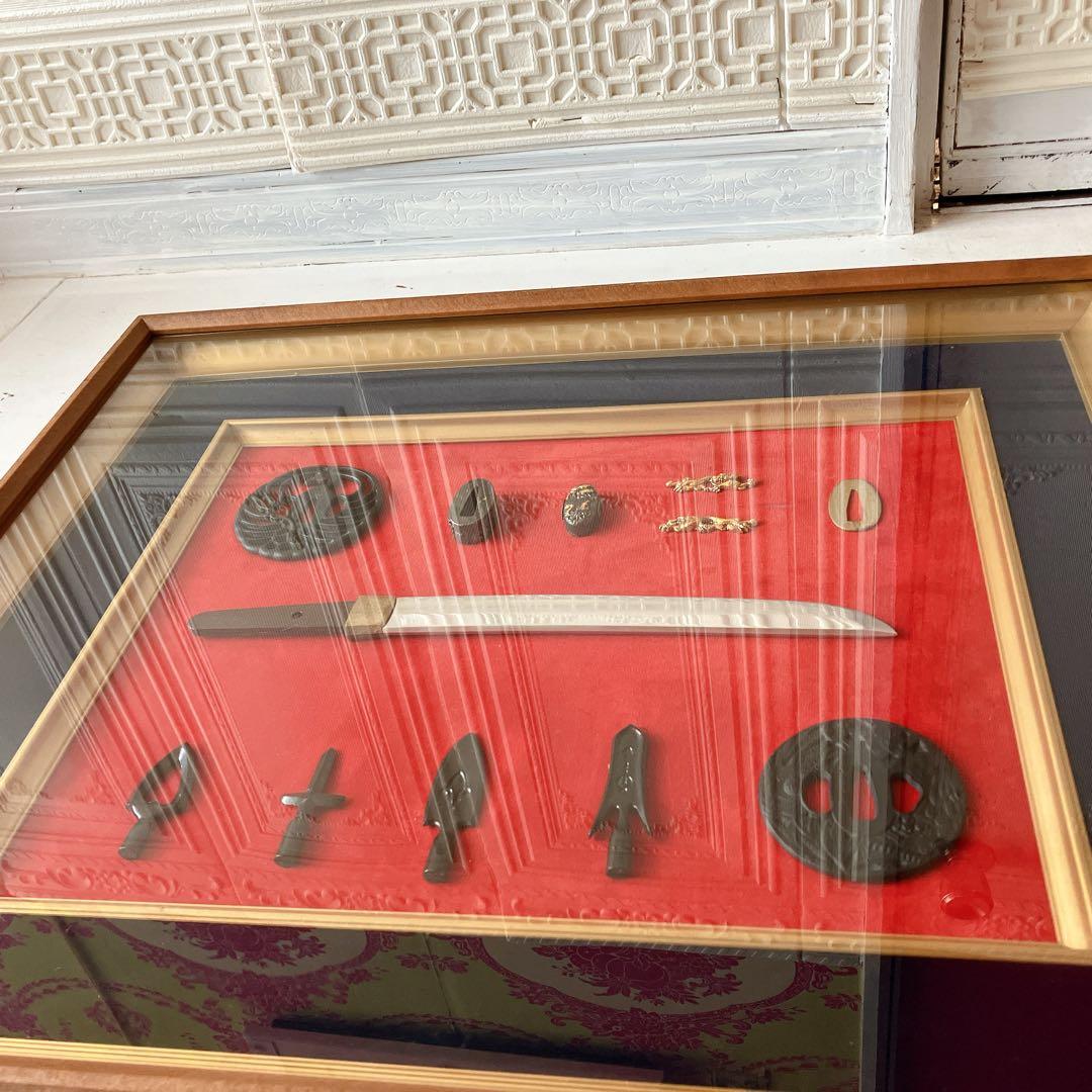 模造刀、鍔コレクション額入り