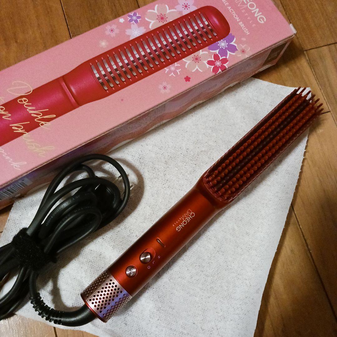 チョンダムスタイル、 マゼンダピンク、ダブルアクションヘア ブラシ、ヘアアイロン