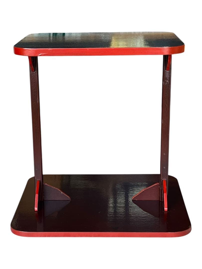 四方棚 茶道具 桐箱付 塗師作 蒔絵風 飾り棚 39cm