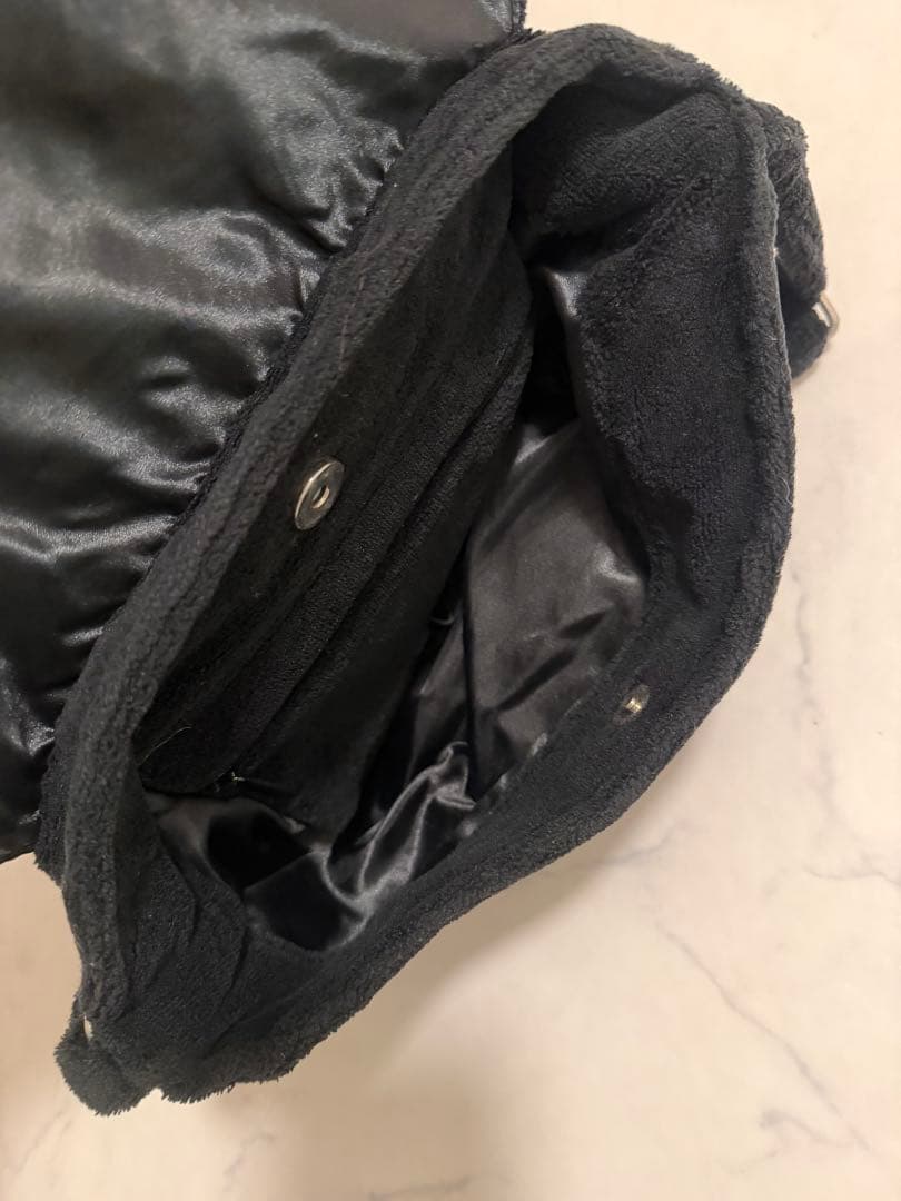 CHANEL 黒 ショルダーバッグ フリース