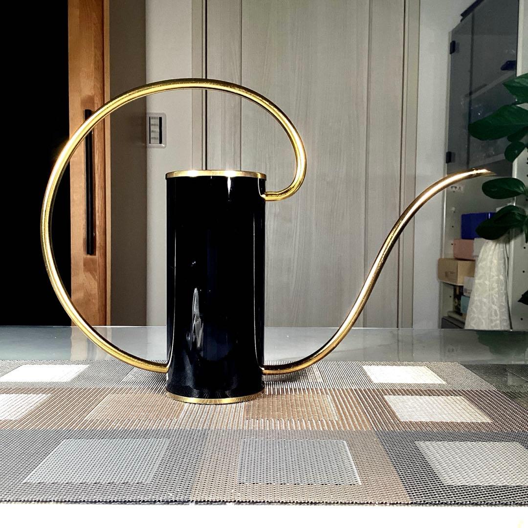 『未使用•痛み』　会津塗　ジョウロ　金彩絵