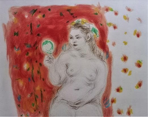 伊藤清永 「裸婦」 リトグラフ作品　エディションナンバー96/175 真作