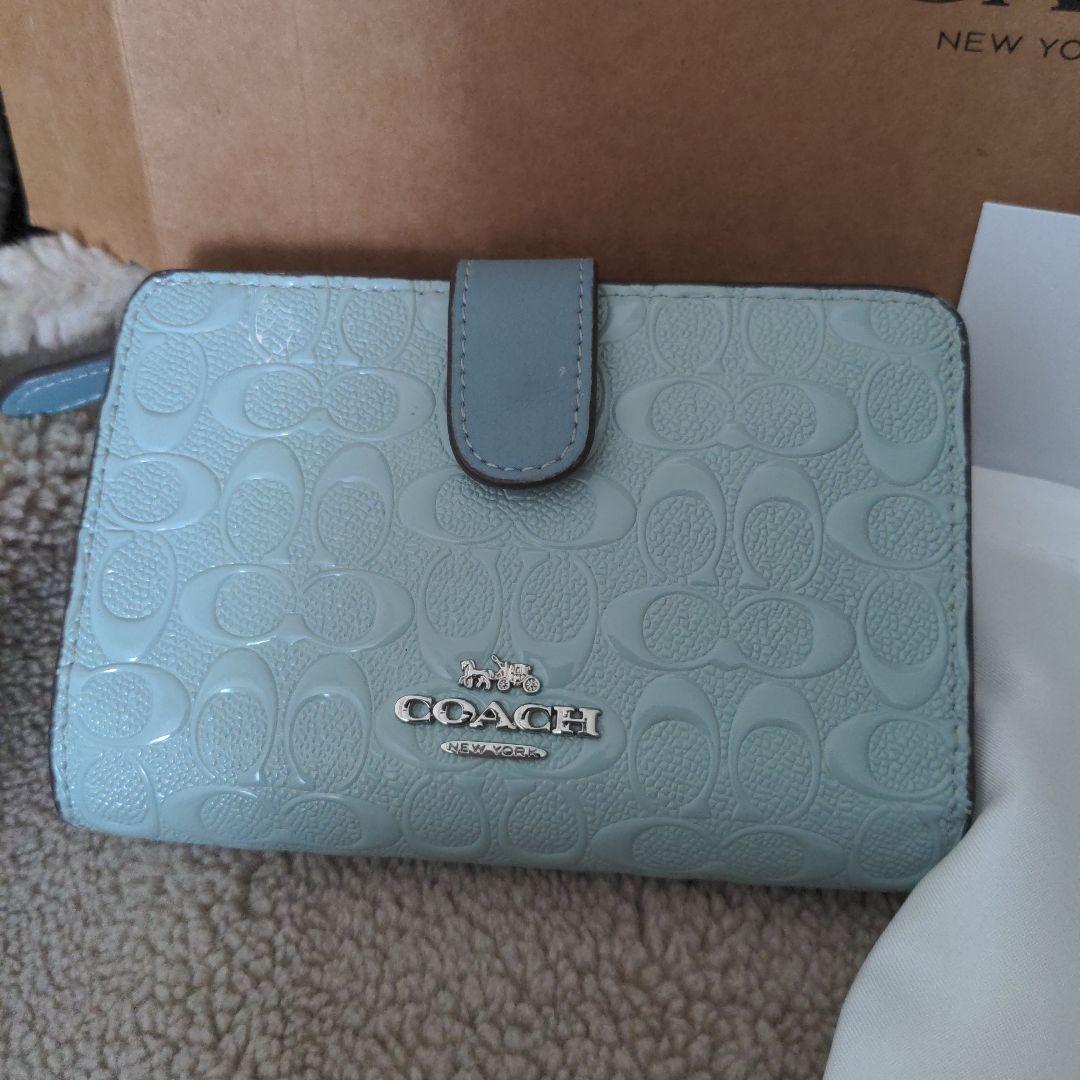 COACH 二つ折り財布 ミントグリーン