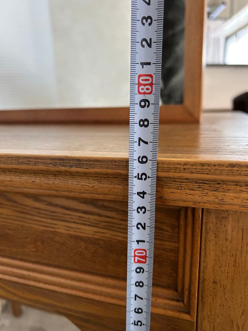 【中古】美容室両面鏡セット面 木製アンティーク 1台 その2