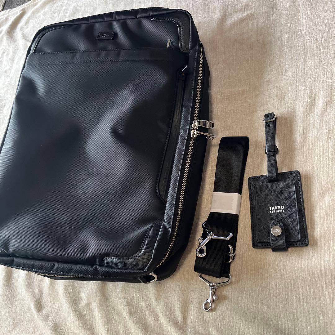 TAKEO KIKUCHI ビジネスバックパック 3WAY 黒　ブラック