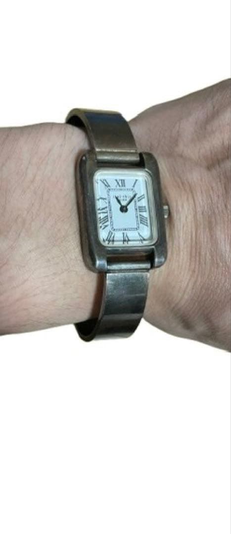 激レアデザイン【ital-chic】オールシルバー925 アンティーク腕時計