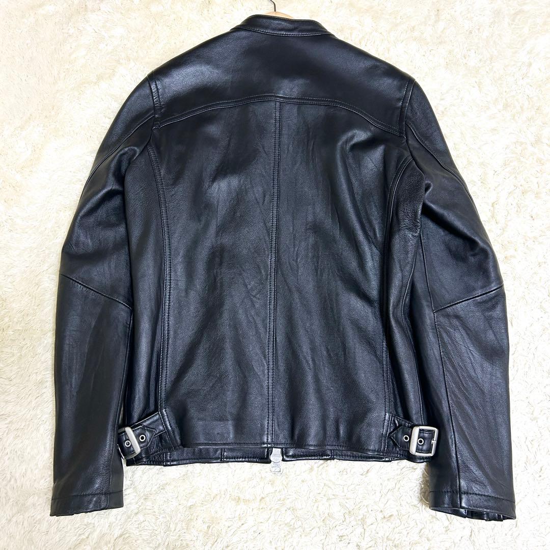 美品✨ JACKROSE シングルライダース ラムレザー ブラック 裏地赤