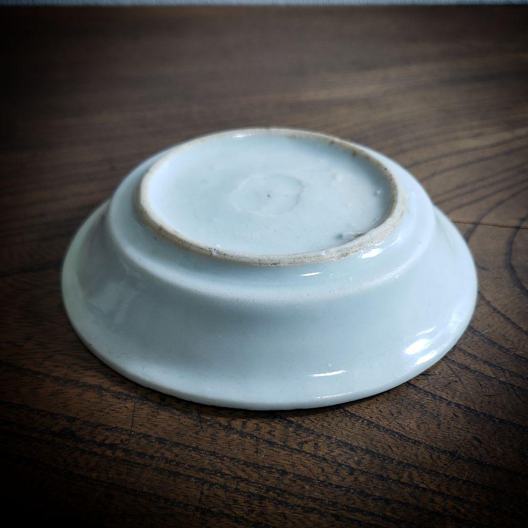 小皿　豆皿　染付　中国骨董　花