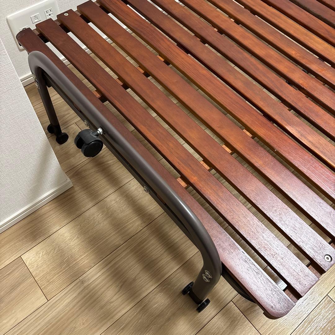 ミニマル　折りたたみベッド ダークブラウン シングルサイズ