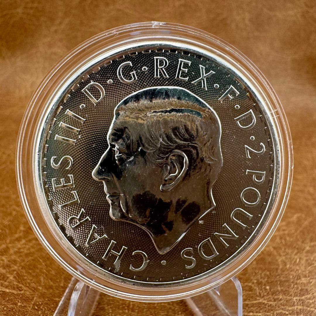 世界100枚限定 イギリス ブリタニア 銀貨 カラー 女神と自然の調和：実りの夏