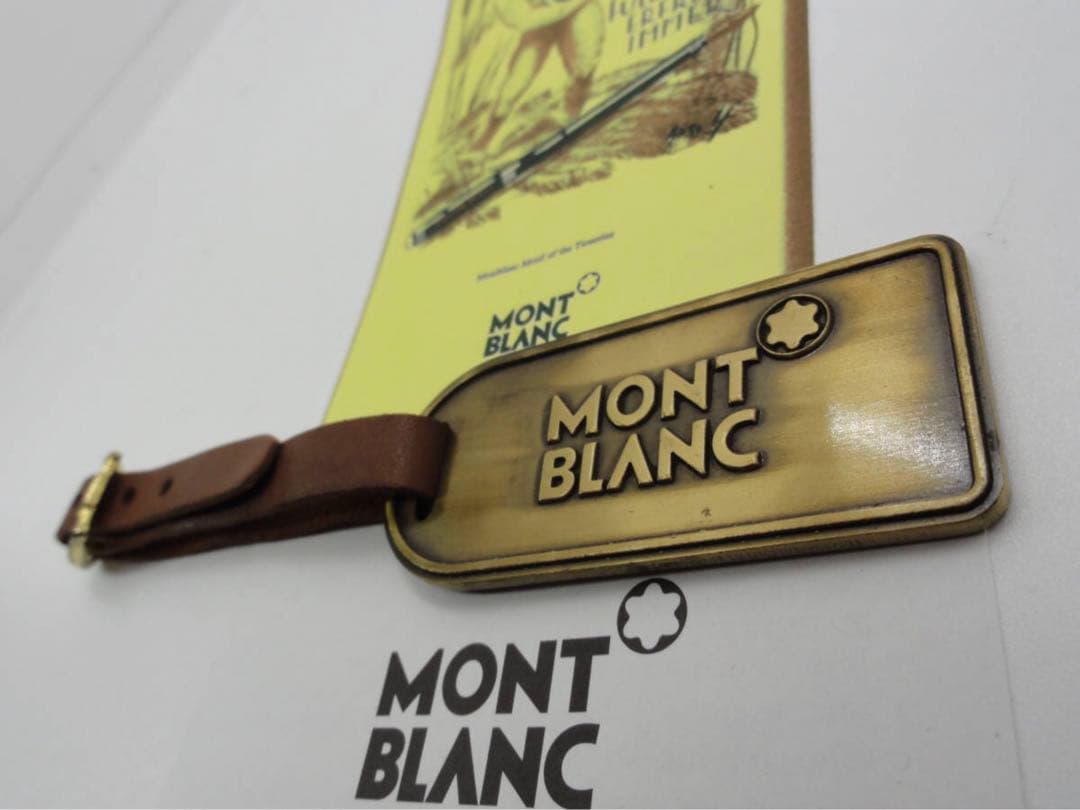 ★未使用保管品ヴィンテージ★本革＆メタル製タグネームタグ★キーホルダ★モンブラン