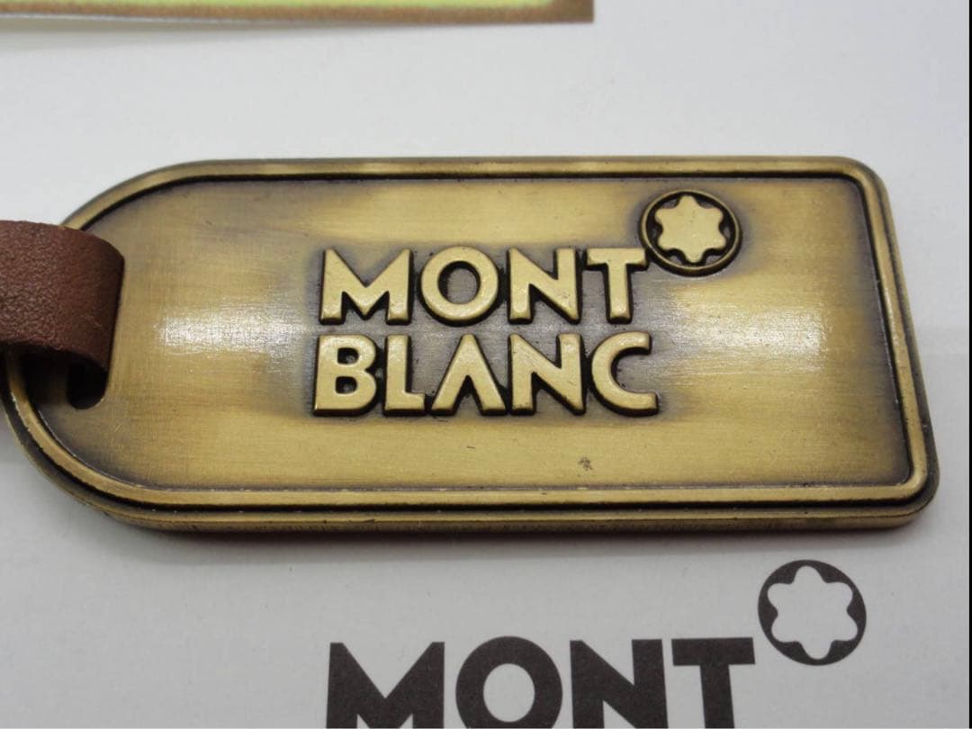 ★未使用保管品ヴィンテージ★本革＆メタル製タグネームタグ★キーホルダ★モンブラン