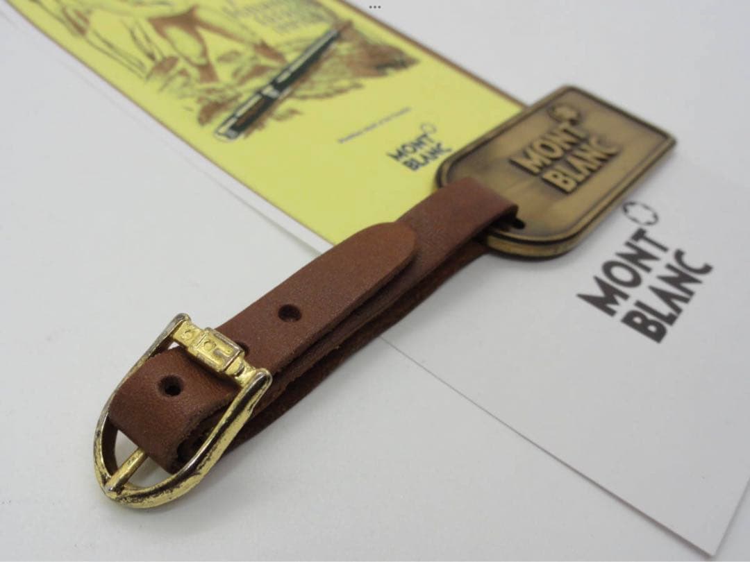 ★未使用保管品ヴィンテージ★本革＆メタル製タグネームタグ★キーホルダ★モンブラン
