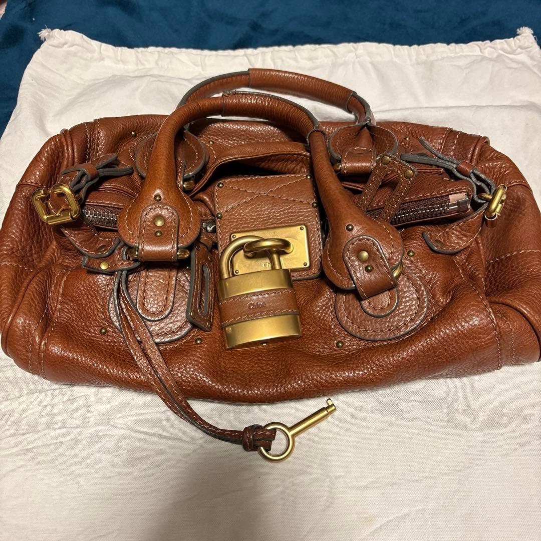 Chloé パディントン　 ブラウンレザー ハンドバッグ