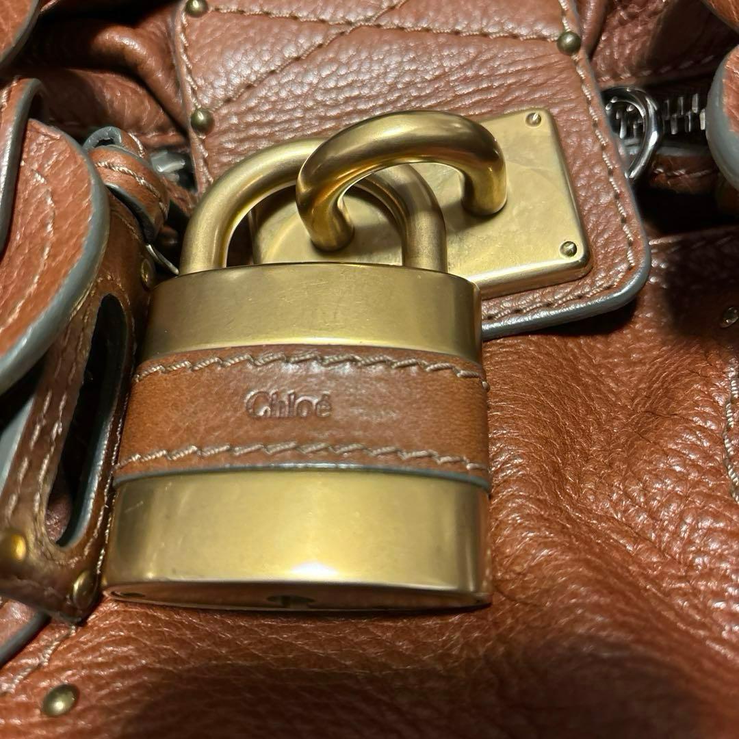 Chloé パディントン　 ブラウンレザー ハンドバッグ