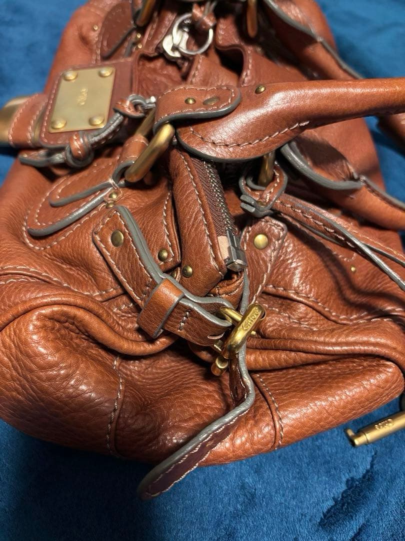 Chloé パディントン　 ブラウンレザー ハンドバッグ