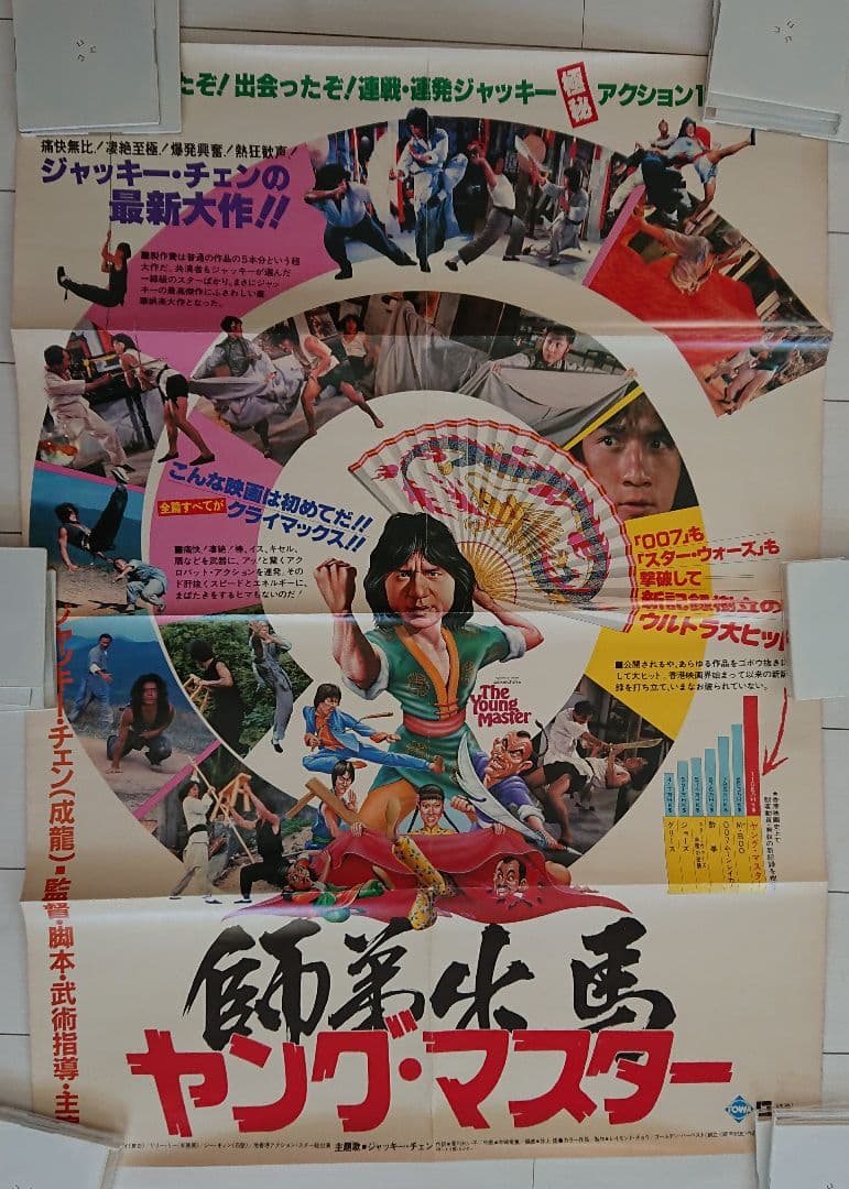 ジャッキー・チェン 特大 ポスター　超貴重❗ ヤング・マスター師弟出馬