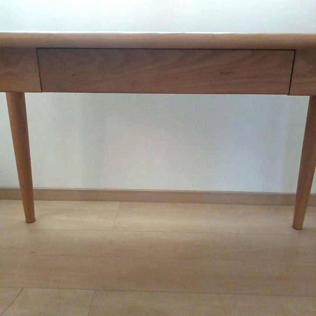 タモ材 ダイニングテーブル 引き出し付き