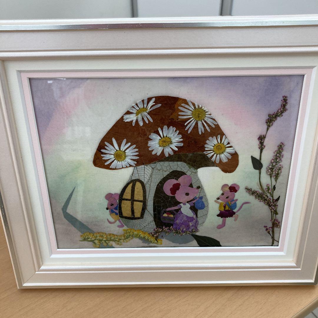 インテリア　押花額　ギフト　動物