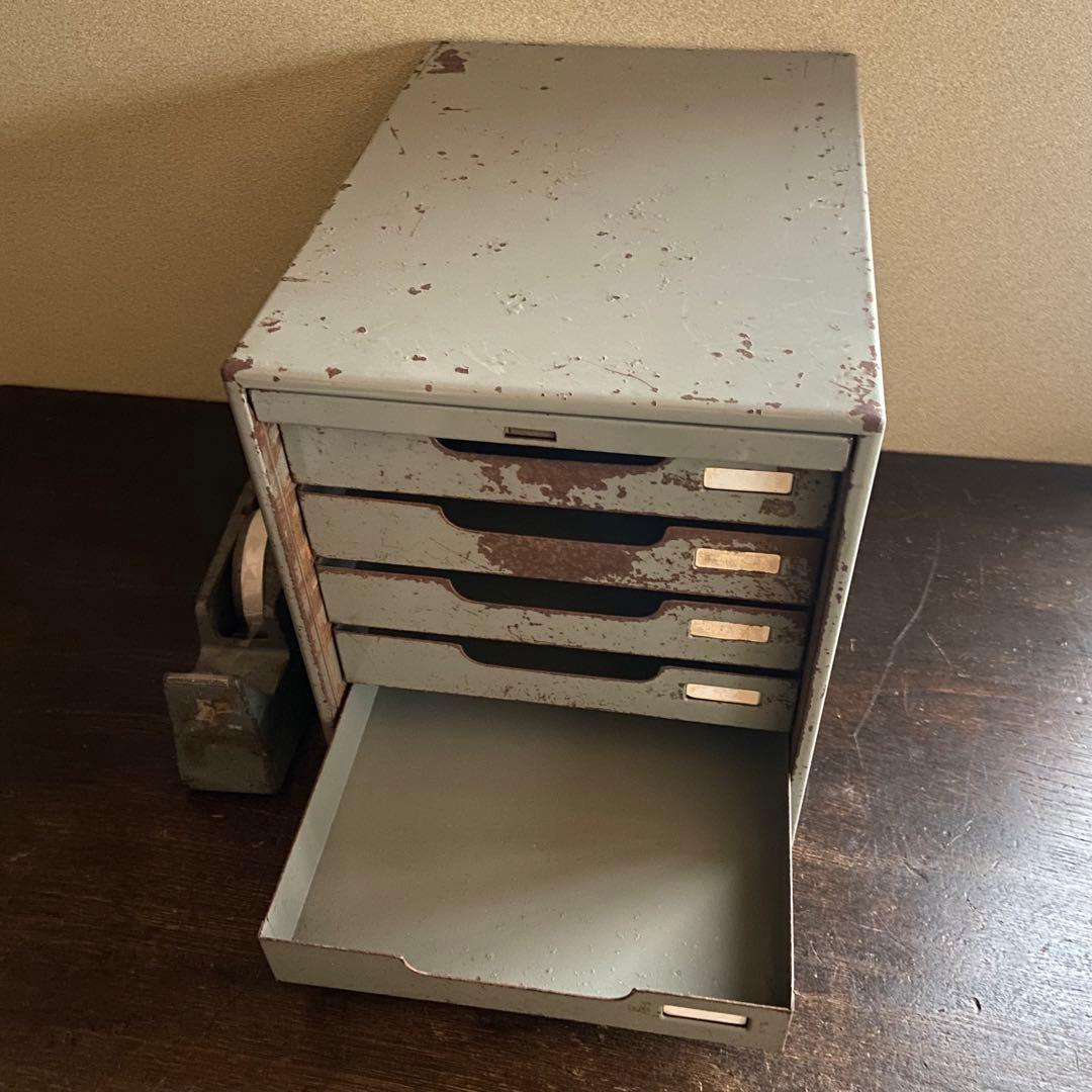 インダストリアル　スチールケース　書類ケース　ビンテージ
